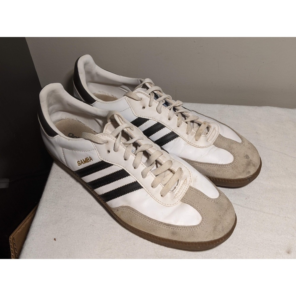 Adidas Samba Classic Mens Size 13 White Running Athletic Shoes Sneakers G17102